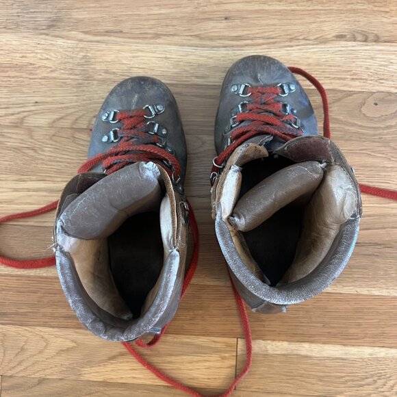 PMS Stellina Brown Leather Mountaineering Hiking Italian Boots - Men's 6.5 - Picture 6 of 12